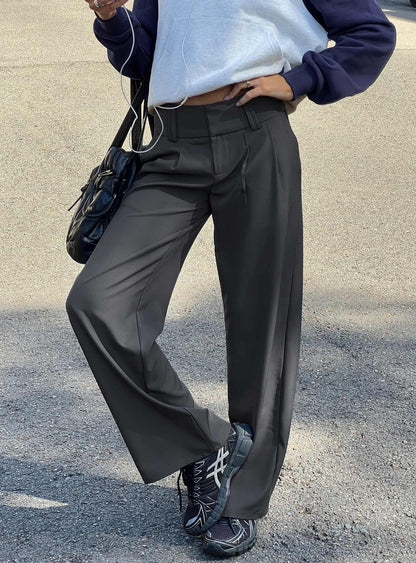 Two Lovers Low Rise Pants Slate