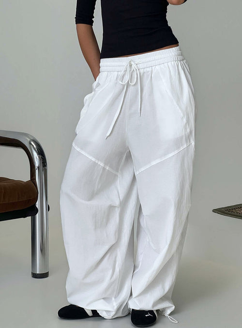 Mankind Baggy Cargo Pants White