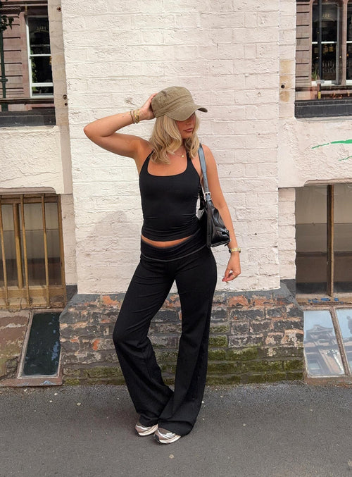 Kobee Jersey Flare Pants Black / Grey