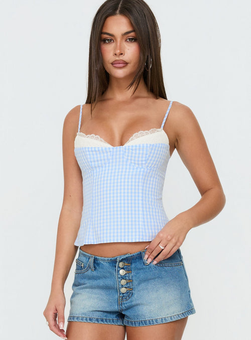 Roadtripper No Waistband Micro Denim Shorts Mid Blue Wash