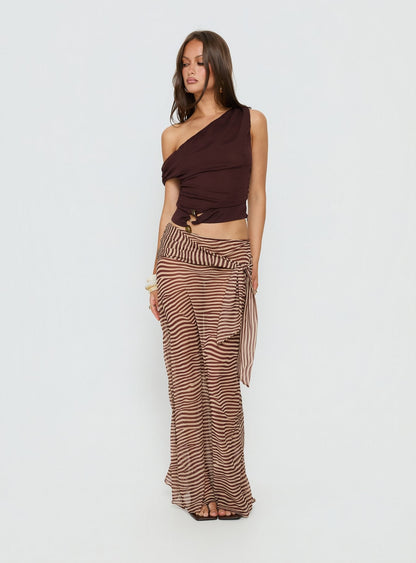True Spirit Chiffon Maxi Skirt Multi