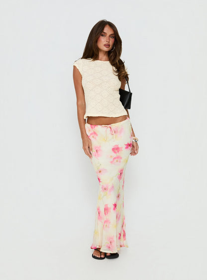Mercer Maxi Skirt Yellow Floral