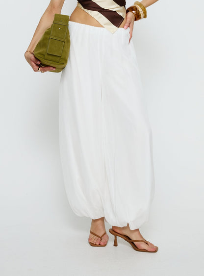 Mirosa Balloon Leg Pants White