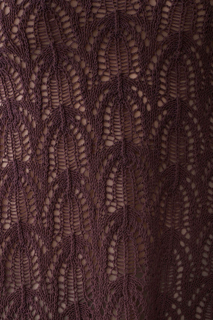 Corey Crochet Halter Neck Top - Chocolate