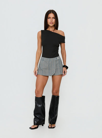 Lifetimes Micro Skort Dark Blue Stripe