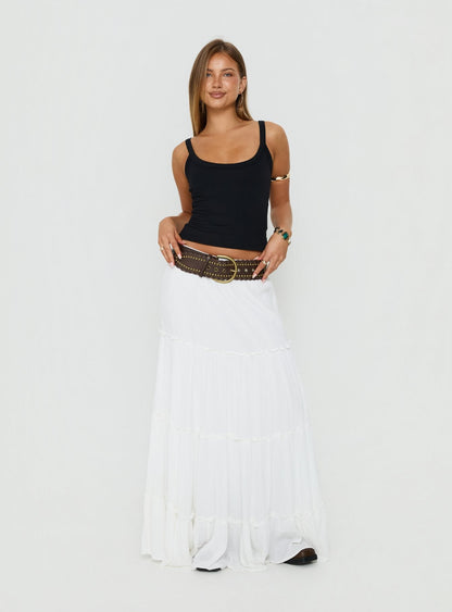 Miriah Maxi Skirt White