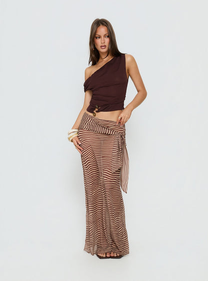 True Spirit Chiffon Maxi Skirt Multi