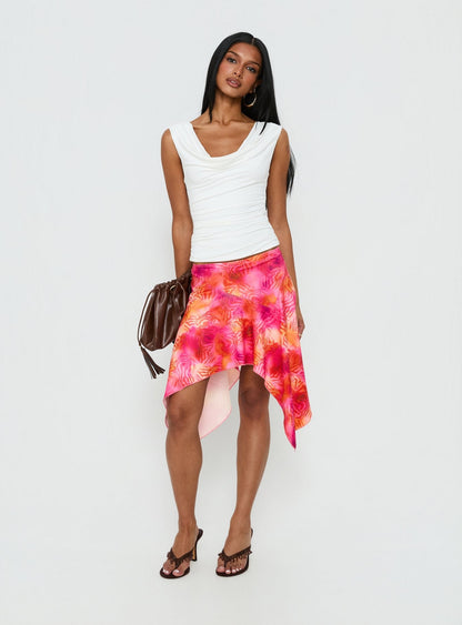 Kimberlee Asymmetrical Midi Skirt Multi