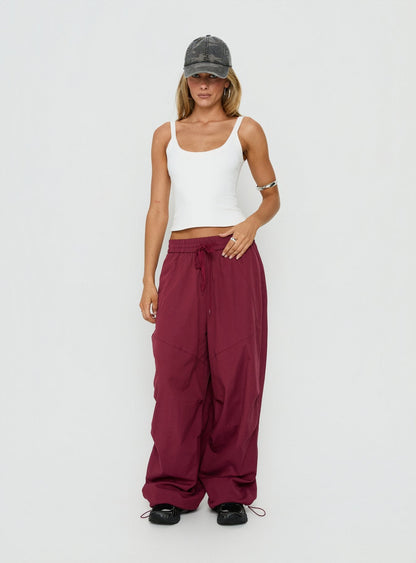 Mankind Baggy Cargo Pants Red