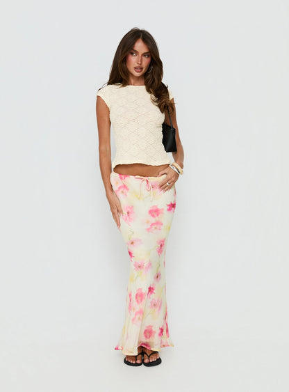 Mercer Maxi Skirt Yellow Floral