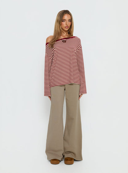 Summits Flared Track Pants Latte