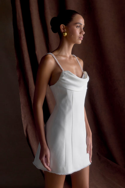 Liliane Suiting Mini Dress - Ivory