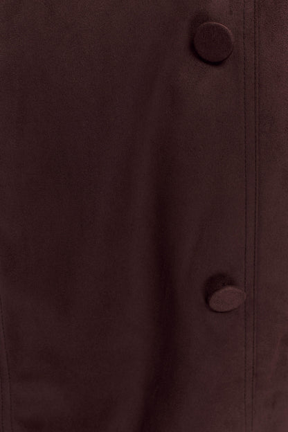 Marc Faux Suede Coat - Cocoa Chocolate