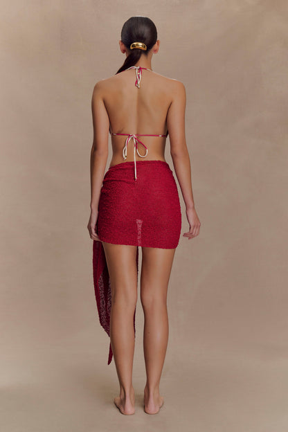 Sammy Boucle Knit Cover Up - Dragonfruit