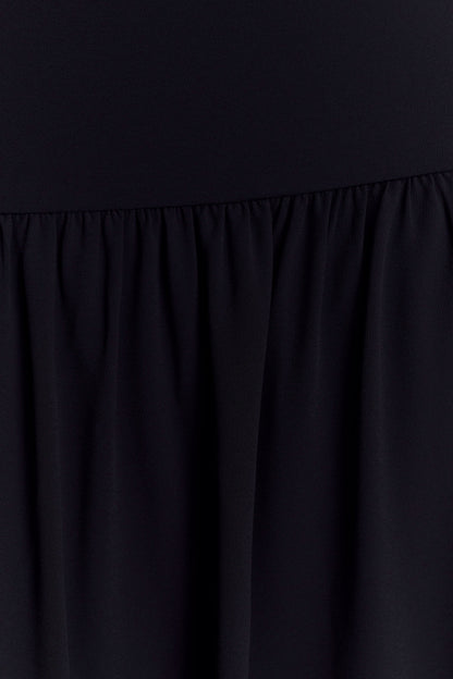Georgina Chiffon Midi Dress - Black