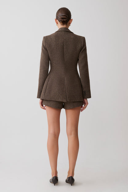 Romy Suiting Short - Herringbone