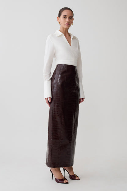 Eugenia Wrap Cotton Shirt - White
