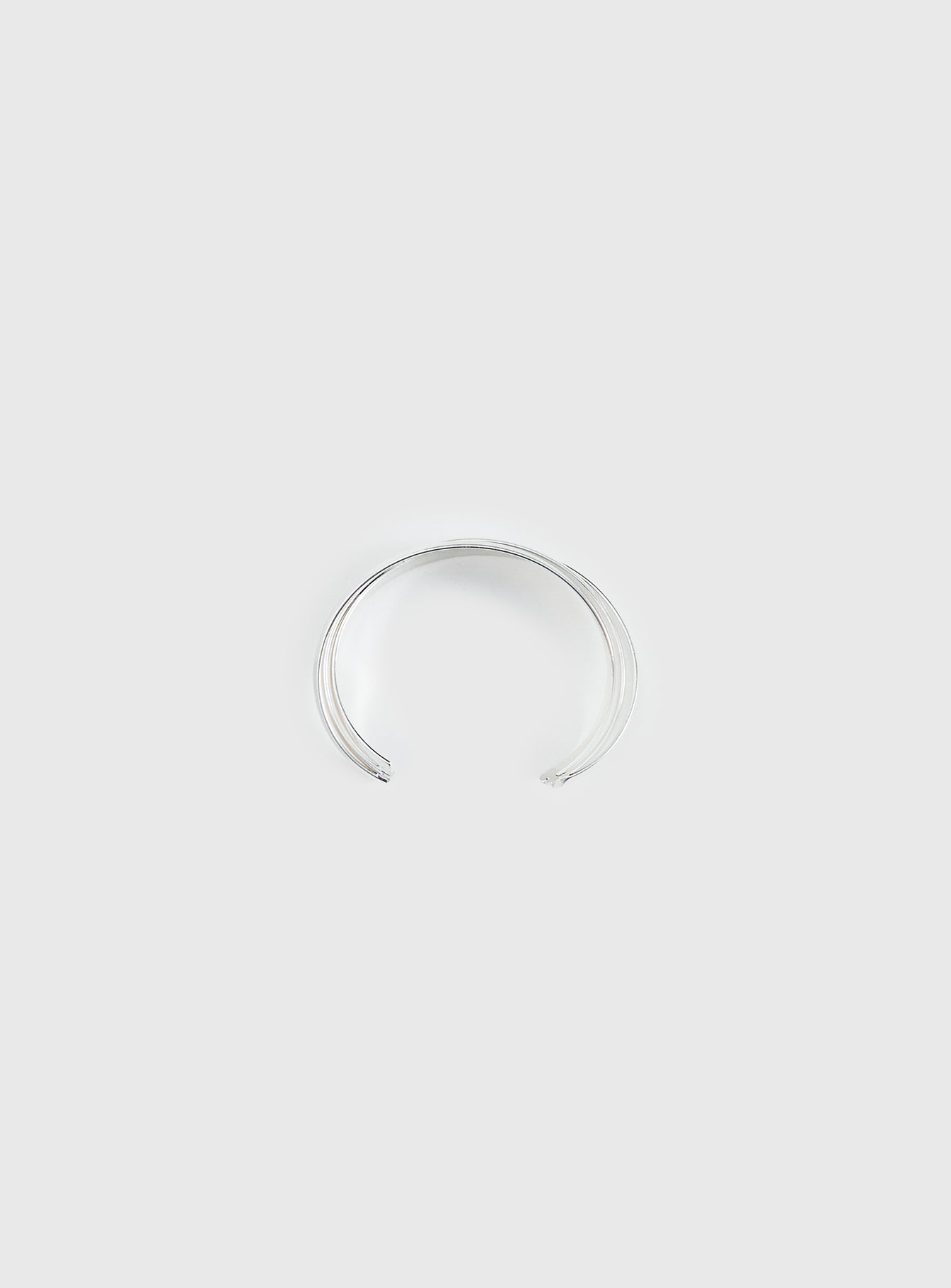 Affluent Layered Cuff Silver