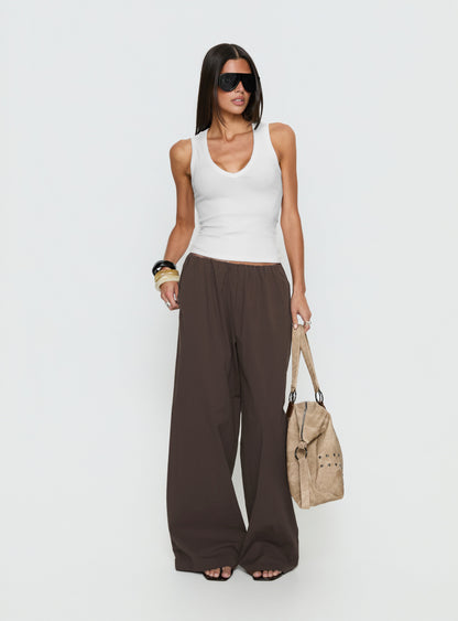 Lunea Concealed Waistband Pants Brown