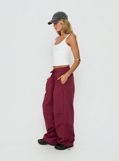 Mankind Baggy Cargo Pants Red