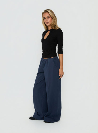 Lunea Concealed Waistband Pants Navy