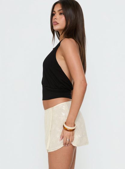 Brittain Wrap Mini Skirt Cream