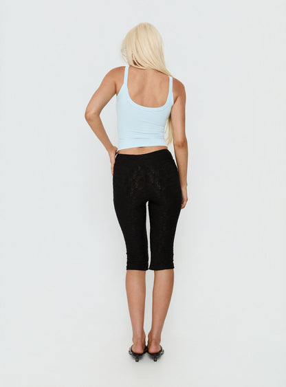 Samaira Capri Pant Black Anglaise
