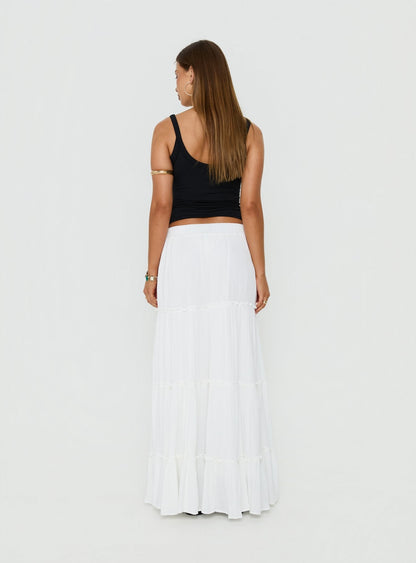 Miriah Maxi Skirt White