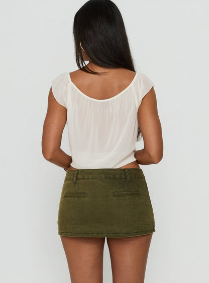 Rhode Mini Skort Khaki