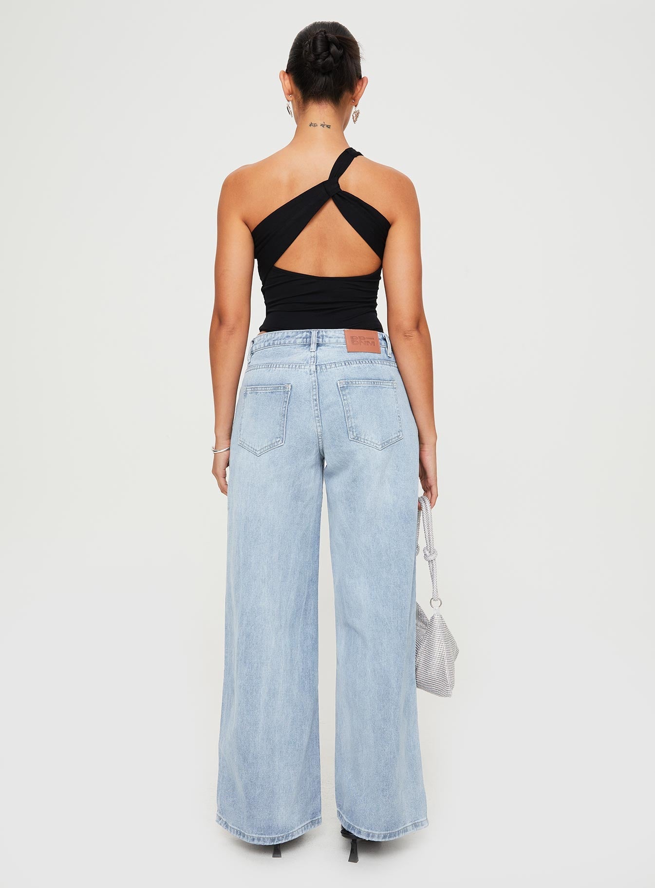 Ramos Low Rise Denim Jeans Light Blue Wash