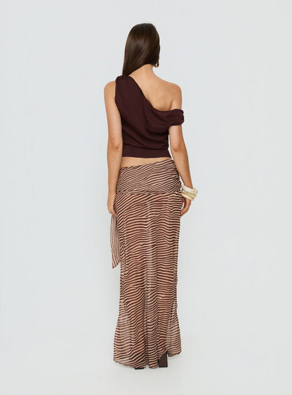 True Spirit Chiffon Maxi Skirt Multi
