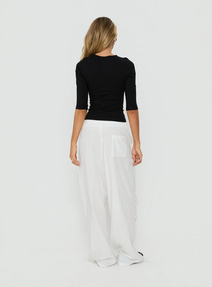 Mankind Baggy Cargo Pants White