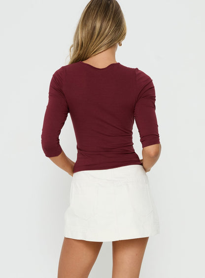 Stefenie Denim Skort Ecru