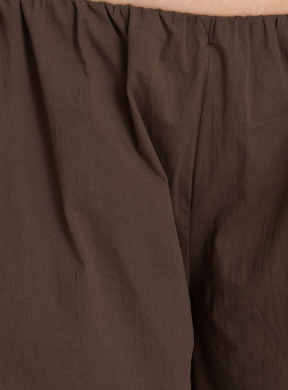 Lunea Concealed Waistband Pants Brown Curve
