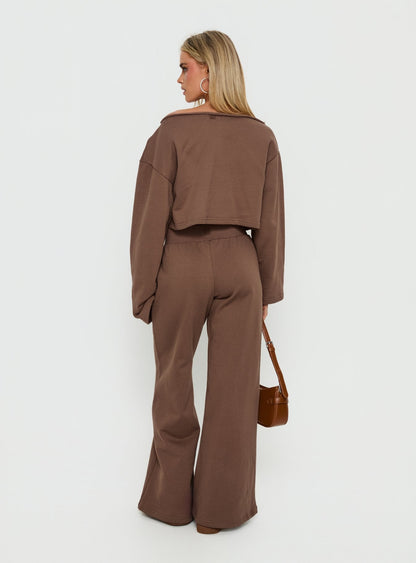 Peaks Flared Track Pants Cocoa
