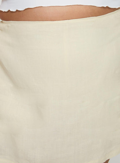 Gigi Skort Linen Cream Curve