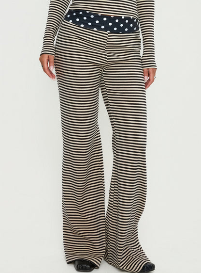 Virenna Fold Over Pants Black Multi