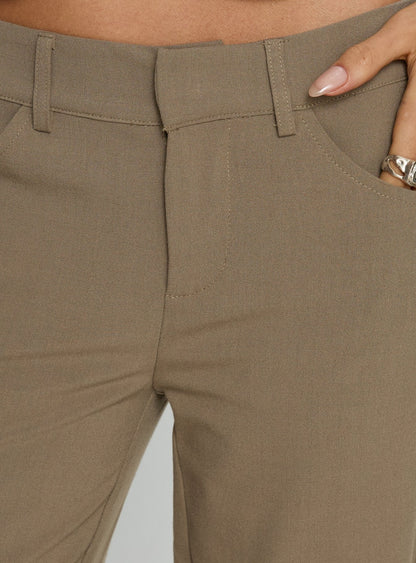 Tunian Capri Tailored Pants Taupe