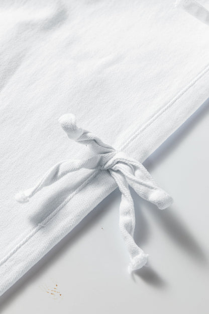 White Bow Knot Side Detail Straight Leg Loose Jeans
