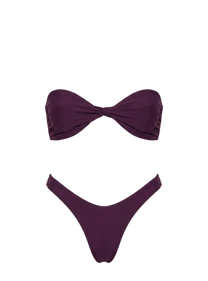 Tamrali Bandeau Bikini Top Purple