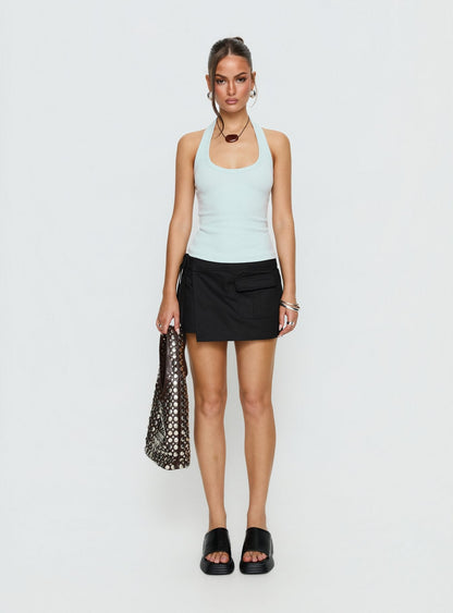 Samarie Cargo Mini Skirt Black