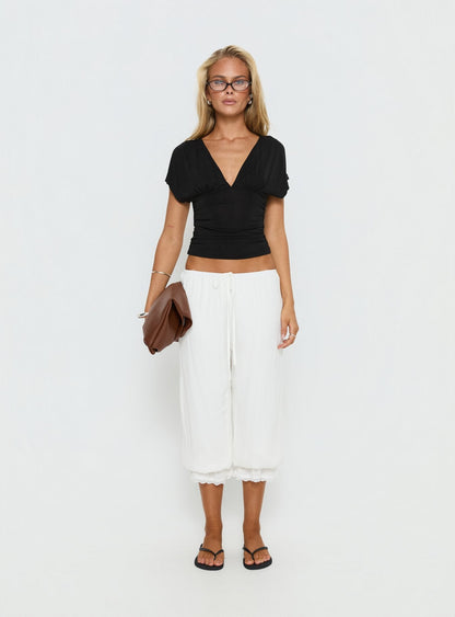 Basma Bloomer Trouser Pants Rayon White