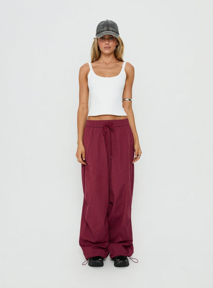 Mankind Baggy Cargo Pants Red