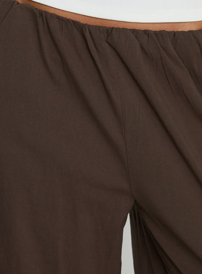 Lunea Concealed Waistband Pants Brown Tall