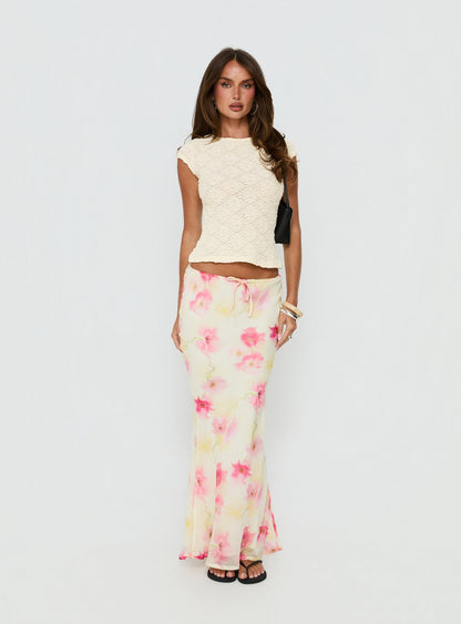 Mercer Maxi Skirt Yellow Floral