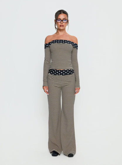 Virenna Fold Over Pants Black Multi