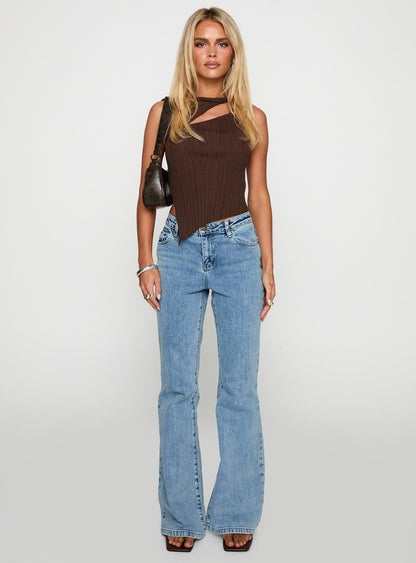 Magic Mirror Mid Rise Bootleg Jeans Ice Wash Petite