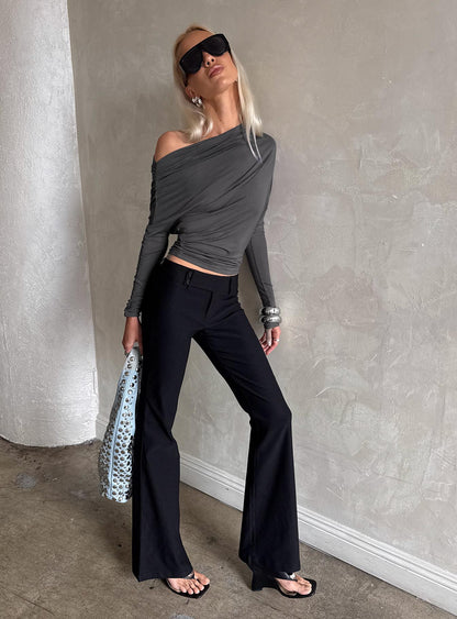 Kinkirk Flared Pants Black Petite