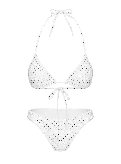Jenner Triangle Bikini Top White / Black