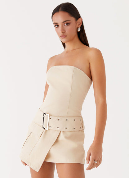 All For You Strapless Mini Dress - Ivory